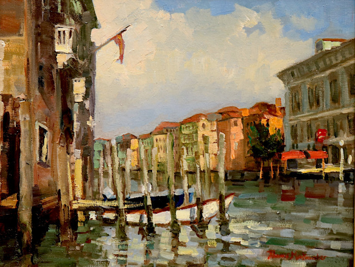 Thomas G. Moukawsher, "Grand Canal & Casino", oil, $1,200