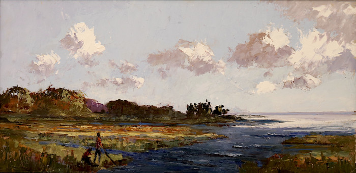 Howard Park, "Crabbing on Barn Island", oil, $1,200
