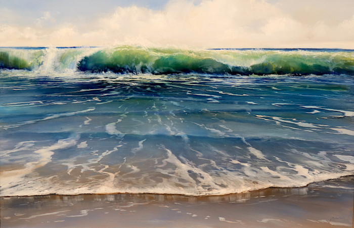 Janine Robertson, "Emerald Curl", oil, $2,900