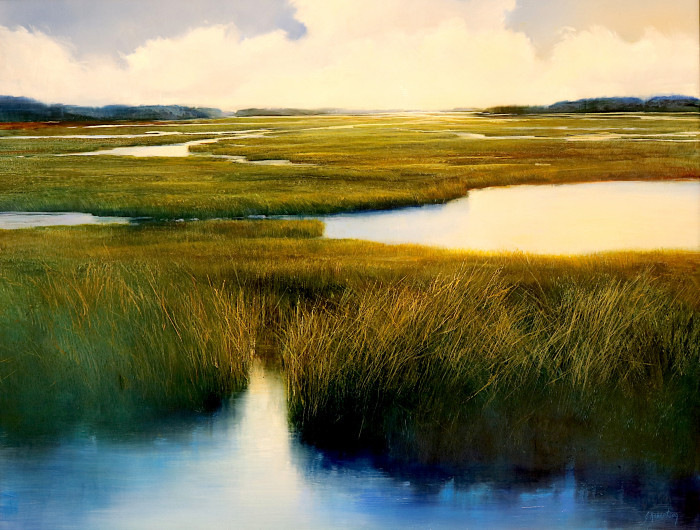 Janine Robertson, "Inlet Sway", oil, $2,700
