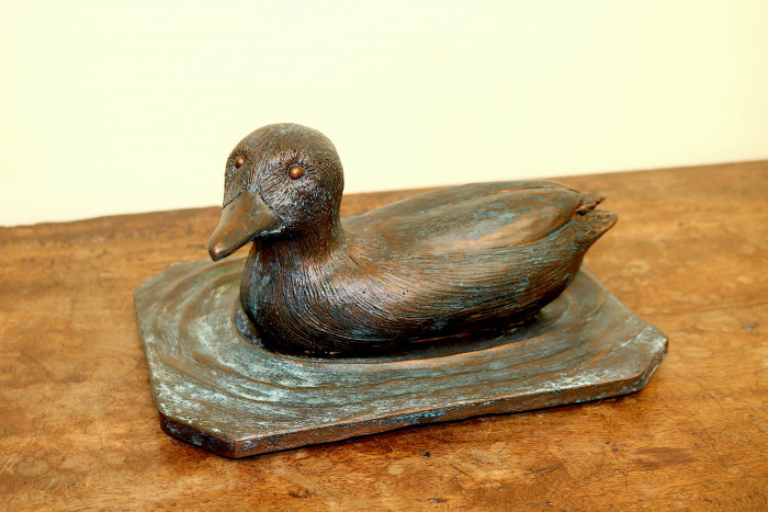 Joseph Soares, "Swimmingly", plaster relief, $355