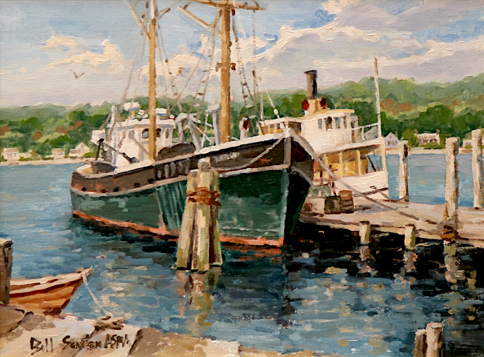 Bill Sonstrom, "Roann and Sabino, Mystic", oil, $875