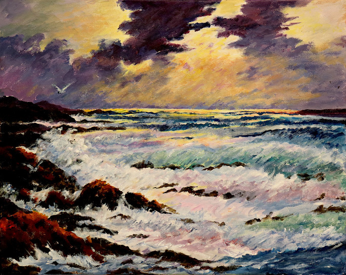 Ann D Williams, "As the Storm Passes", acrylic, $600