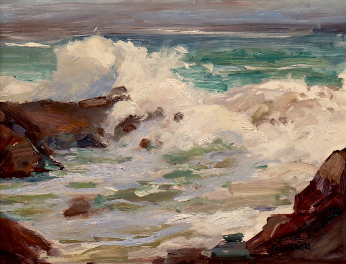 James Wisnowski, "Come the Tide", oil, $2,000