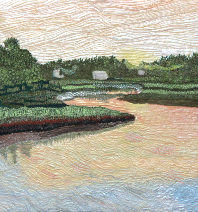 Cadrain Diane Fence Creek Acrylic on Cotton, Quilted 800