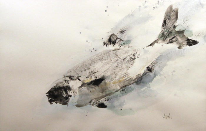 Anisimov Alexander Dive Into Blue Watercolor Acrylic 185
