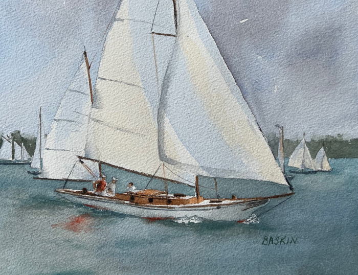 Baskin Sarah Ready for the Start Watercolor 450