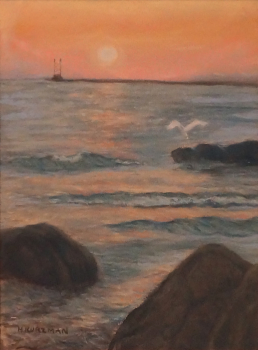 Kurzman Henie Sunset and Rocks Pastel 375