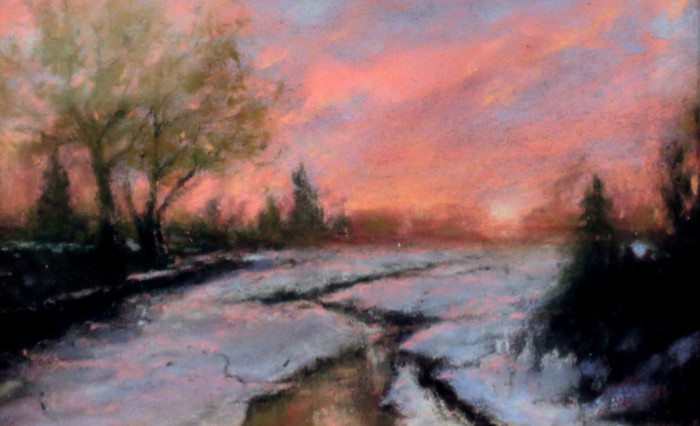 Gibb Dorothy Last Snow Thawing Pastel 325