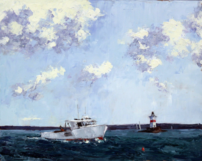 Park Howard Lobstering Off Latimer Oil on Panel 3000