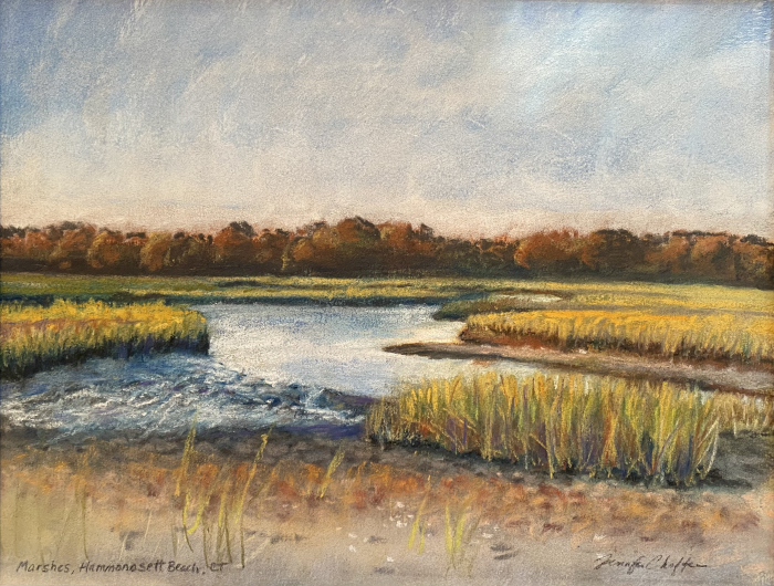 Chaffee Jennifer Marshes, Hammonasset Beach, CT Pastel 300