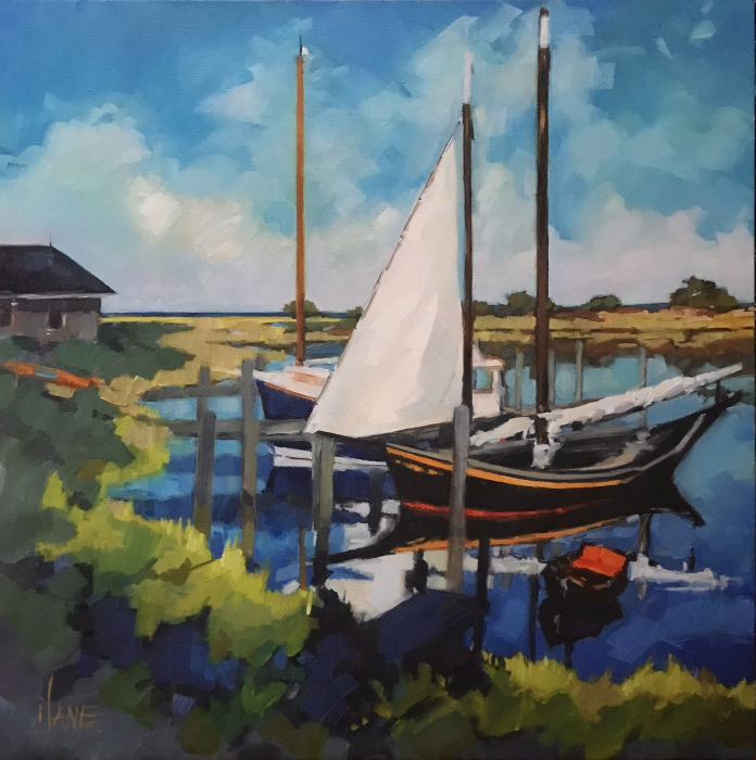 Lane Isabel Catboat II, B.I. Oil 2000