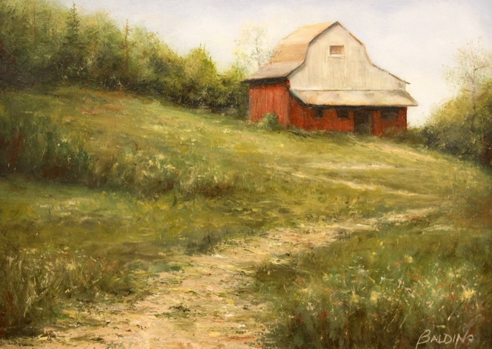 Patt Baldino	, 	Path to The Barn	, 	oil	,	$1,200
