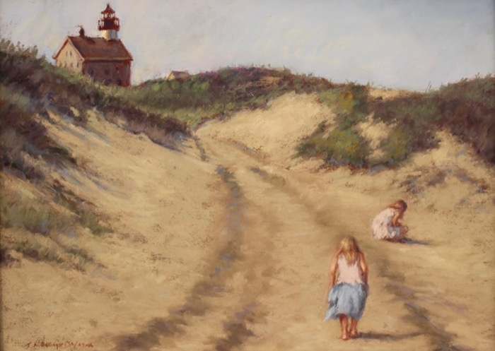 Joann Ballinger	, 	A Long Walk	, 	pastel	,	$1,800