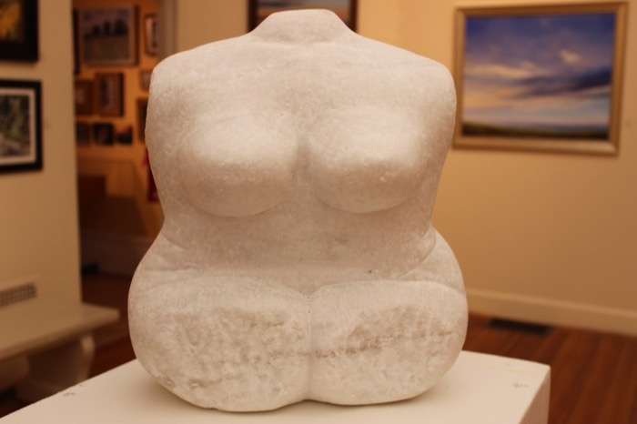 Rosemary Cotnoir	, 	Torso	, 	Vermont Danby marble	,	$1,500