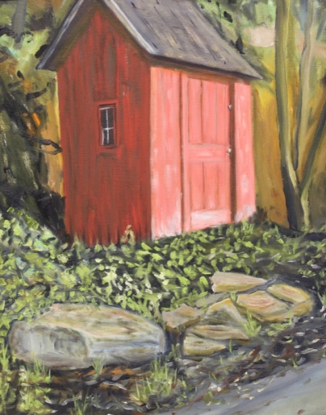 Daniel Dahlstrom	, 	Red Shed	, 	oil	,	$895