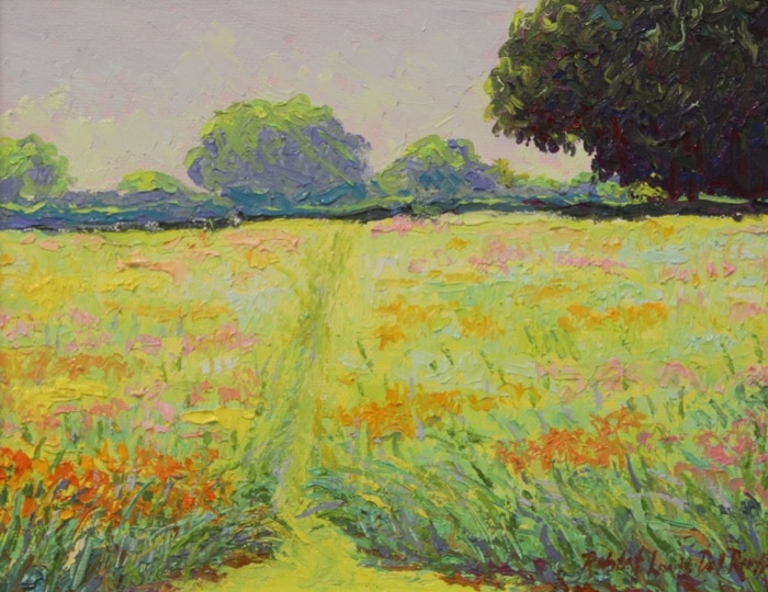 Robert Louis DelRusso	, 	Seawrights Daylily Farm	, 	oil	,	$650