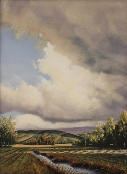 Robert T. Dietz	, 	Late Summer Field Shadows	, 	pastel	,	$1,600