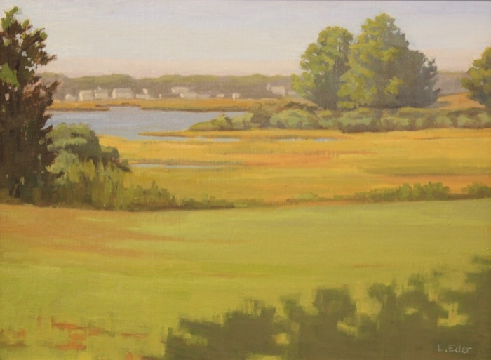 Eileen Eder	, 	Connecticut River View	, 	oil	,	$1,500