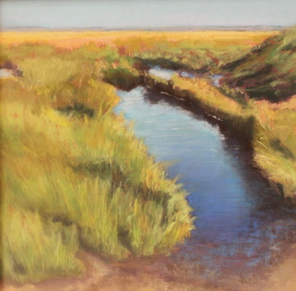 Deborah Greco	, <i>	Hammonasset Marsh	</i>, 	pastel	,	$400