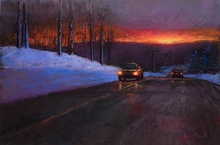 Karen Israel, 	No Direction Home,	pastel,	$1,500