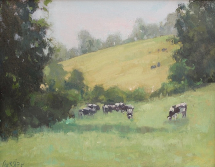 Barbara  Lussier	, 	Green Grass	, 	oil	,	$1,100