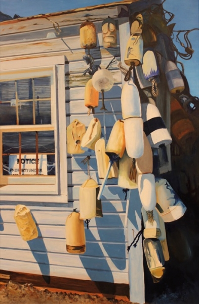 Joseph F. Miklojcik	, 	Boat House	, 	oil	,	$4,200