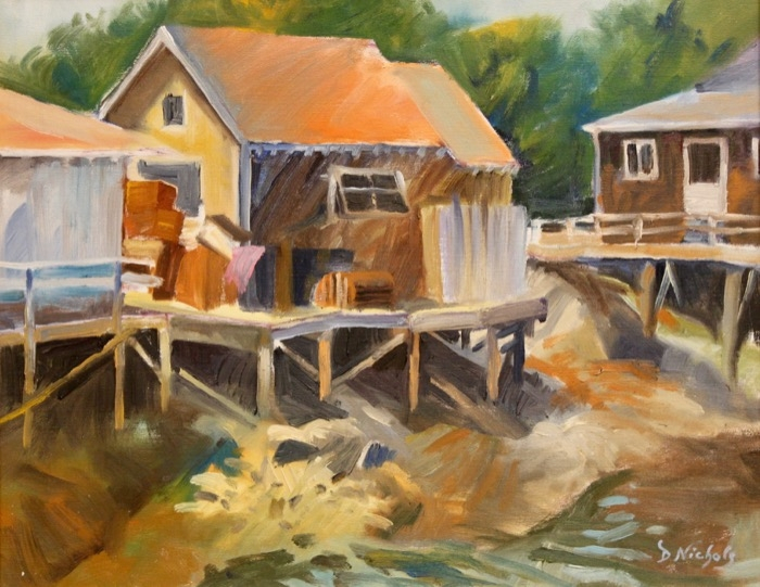 Dan Nichols	, 	Main Lobster Shacks	, 	oil	,	$350