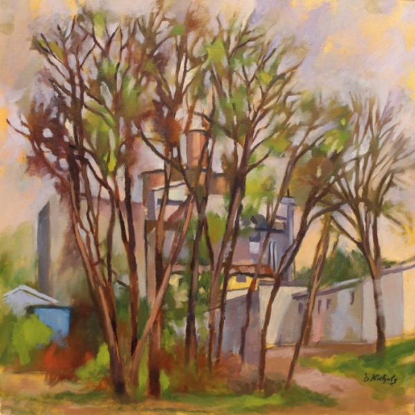 Dan Nichols	, 	Mills in Springtime	, 	oil	,	$950