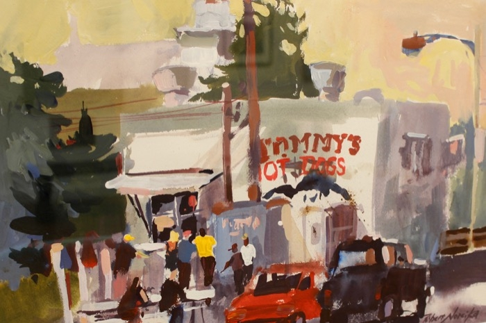 Bob Noreika	, 	Tommy's Hot Dogs	, 	acrylic	,	$2,600