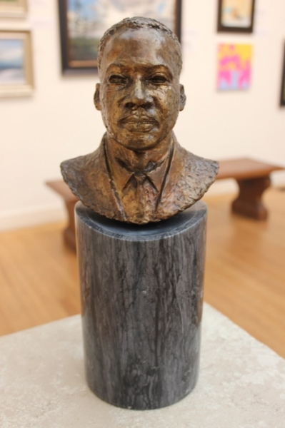 Vasil Rakaj	, <i>	Martin Luther King Jr.	</i>, 	bronze	,	$2,700