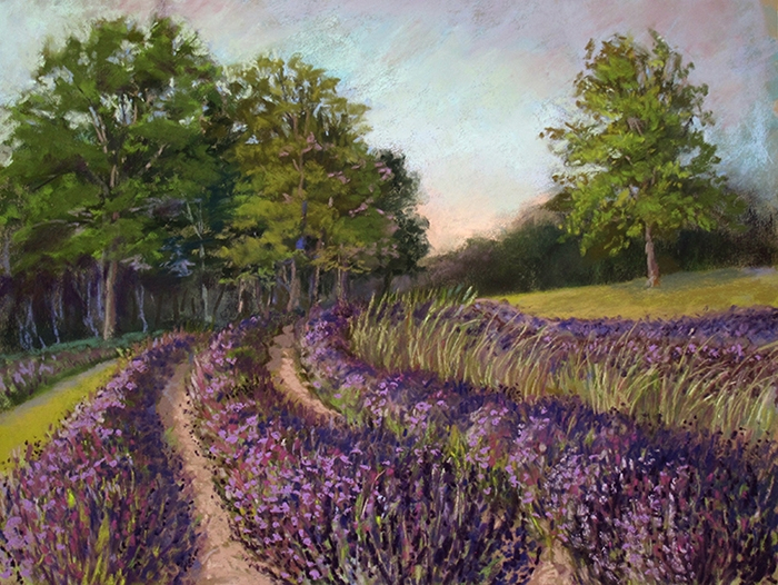 Patricia   Seekamp	, 	Lavender Farm	, 	pastel	,	$675