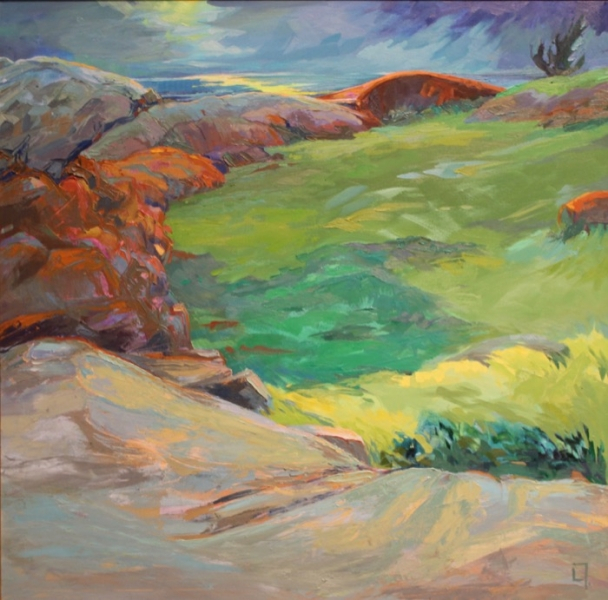 Lisa Tellier	, 	A Necklace of Rock & Rust	, 	oil	,	$950