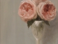 Patt Baldino	, <i>	Three Pink Roses	</i>, 	oil	,	$900