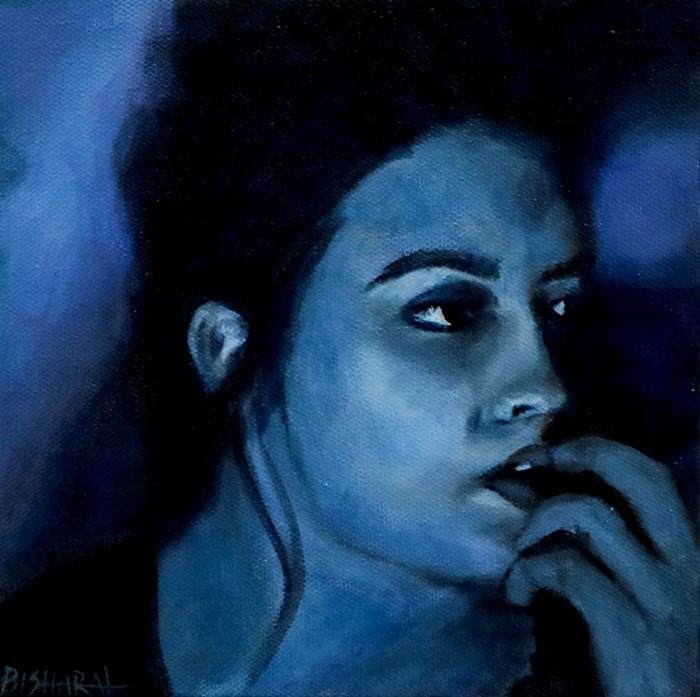 Dawn Bisharat, "What Will They Think?", acrylic, $450