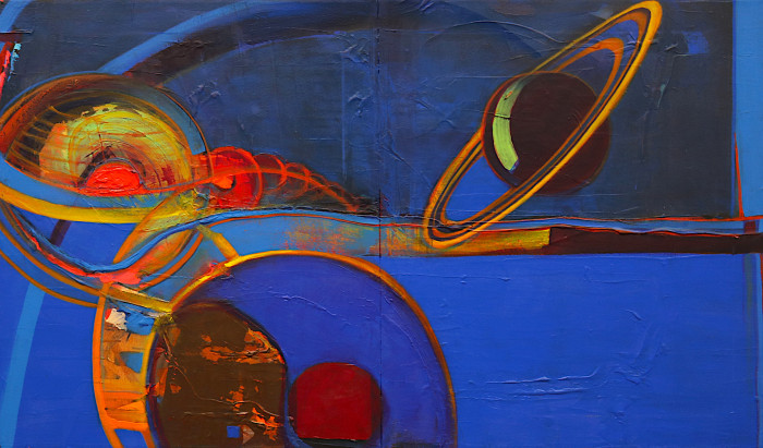 William Butcher, "The Confluence of Saturn and Jupiter", acrylic, $2,000