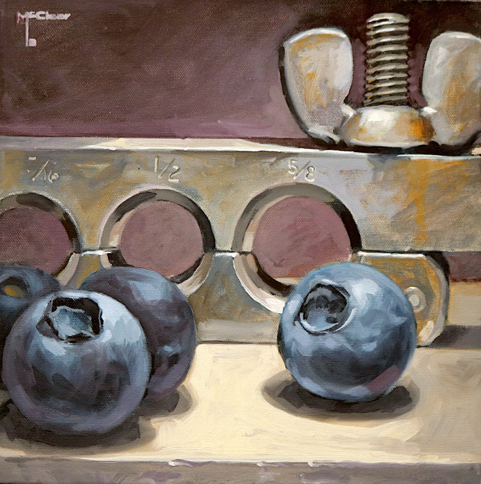 Brian McClear, "Blueberries to Size", oil, $550
