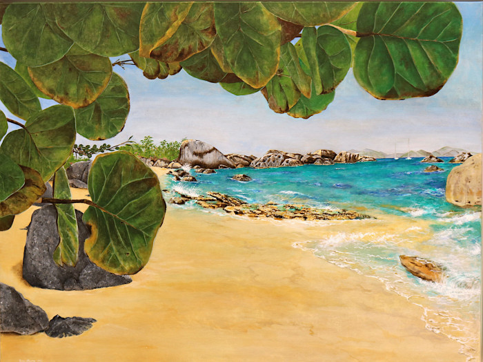 Greg Murry, "Caribbean Blue", acrylic, $1,525