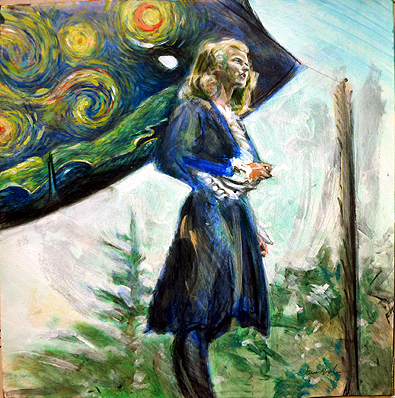 James Napoleon, "As Beautiful As You", acrylic, $650