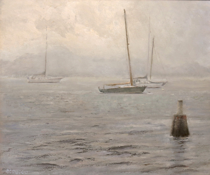Catherine Puccio, "Misty Morning", oil, $3,500
