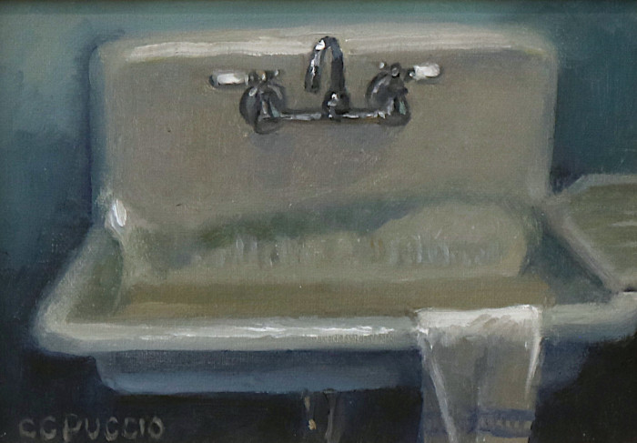 Catherine Puccio, "Old Sink", oil, $475