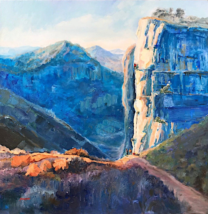 Blanche Serban, "To the Summit", oil, $1,495