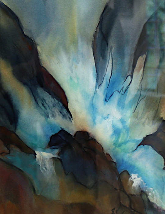 Susan Shaw, "Chasm", watercolor, $650