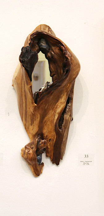John C. Starinovich, "Blue Slag", wood, $2,500