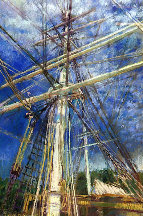 Jessica Teti Turgoose, "Mainmast, The Morgan", pastel, $700