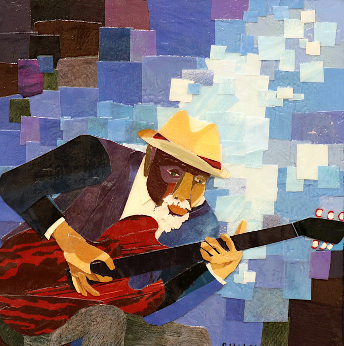 Candice Weigle-Spier, "Chicago Bluesman Lurrie Bell", mixed media, $850