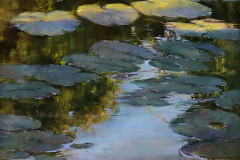 Susanna Dal Ponte, "Watery Blues", pastel, $865
