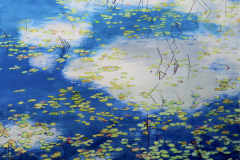Jeanne Carol Potter, "Lily Pads and Clouds on Maine Pond", watercolor, $4,900