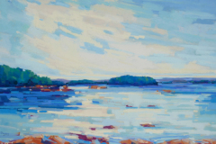 Diana Rogers, "Afternoon in Blue on the Bay", pastel, $575