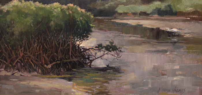 Jennifer Holmes, "By the Mangroves, Jupiter, Fl", oil, $2,100